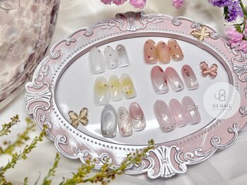 ジーエスネイル(GS NAIL)の写真/大人女性必見!!高いデザイン力・モチの良さ・技術力が自慢の実力店☆【写真:シーズンデザイン¥9350】
