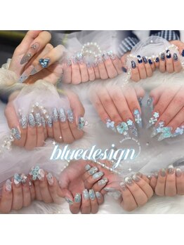 エルミンサロン(Hermine Salon)/持ち込みデザインブルー編♪