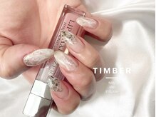 ティンバーネイルアンドアイラッシュ(Timber)/大理石調ネイル