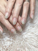 スピードネイル アンド アイ 宇土シティモール店/キラキララメ×パール¥6050