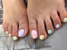 ネイル サロン コービーズ(nail salon COBES)/パステルミラーネイル☆