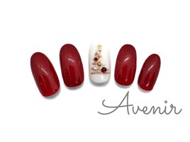 まっ赤なクリスマスネイル