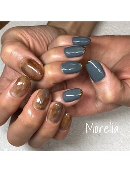 モレリア(morelia)/成人式　ニュアンスネイル　