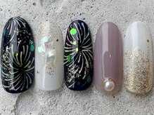フリークネイル(FREAK Nail)/大人サマー花火アート ¥12000