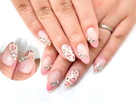 ジェル放題☆ひょう柄：秋ネイル