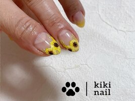 ひまわりネイル/お花ネイル