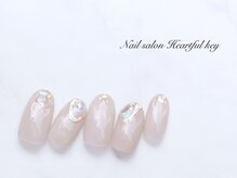 ネイルサロン ハートフルキー(Heartful key)/シェルネイル¥9000