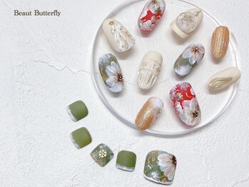 ネイルサロンスクール ビュートバタフライ 町田店(BEAUT BUTTERFLY)の写真/トレンドを取入れた「大人可愛いネイル」をご用意！美しさを引き出し、指先から自信あふれる仕上がりに…