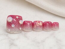 ネイルズミューコ 四谷三丁目店(nail’s MyuCo)/【フットネイル】夢かわピンク