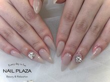 ネイルプラザ 河原町OPA店(NAIL PLAZA)/ワンカラー＋2本パーツ