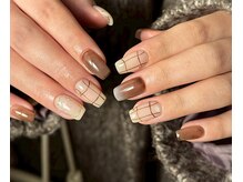 モニカ(MONICA)/ブラウンチェックネイル