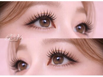 アテアイラッシュ 津久野店(ate eyelash)の写真/束感仕上がりが苦手な方には【フラットラッシュ付け放題 ￥7150】