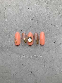サロンストロベリームーン(Salon Strawberry Moon)/定額ビジューネイル☆¥8980