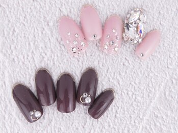 シェリーネイル(Cherie Nail)/埋め尽くし+ミラーライン♪