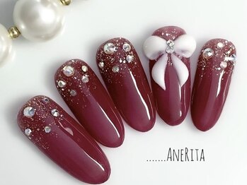 ネイルサロン アンリタ(nail salon AneRita)の写真/スピーディー&23時まで営業☆忙しいOLさんもお仕事帰りに通える♪【ワンカラーorラメグラデーション¥6300】