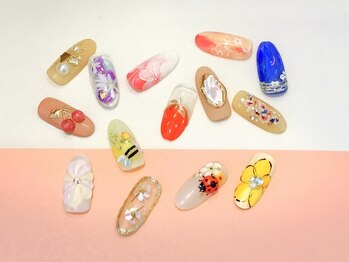 ココネイル 六十谷店(coco Nail)の写真/★毎月アートが増える★自分好みに組み合わせ可能！オリジナルネイルを楽しみましょう♪