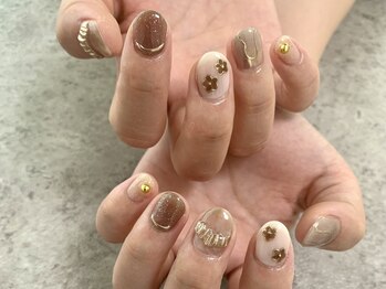 リヤベラ(Liebera)/ブラウン×フラワー