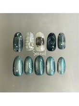 ソーネイル(Soo.nail)/2月定額ネイルアシメデザインB