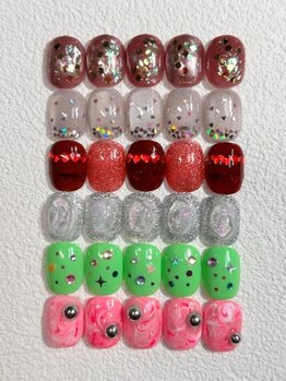 イレブンネイルズ(11nails)の写真/【迷ったらこれ】定額デザイン￥7,000！色変更＆片手ごとにデザイン違いok☆貴方の好きを両手いっぱいに♪