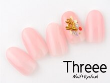 スリーネイルプラスアイラッシュ(Threee Nail+Eyelash)/クリアカラー×サマーパーツ
