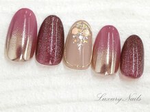 ラグジュアリーネイルズ アカバネ(Luxury Nails Akabane)/キラキラ*ミラーアート