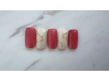 バレンタインネイル