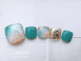 夏フット　ニュアンスネイル