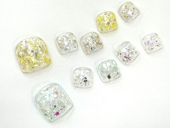 ネイルサロン クイール 小山店(NAIL SALON QUILL)/ラメコート×シェル