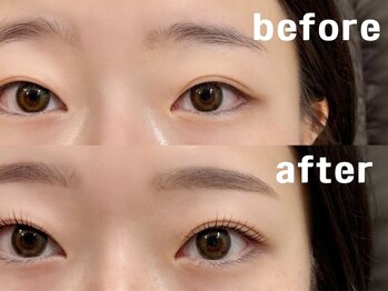 ツムギ 武蔵小杉店(紬麦 tsumugi)の写真/【眉毛×まつげパーマ】｜セットで仕上げる｜アイブロウワックス(毛量調整+眉メイク)+まつ毛パーマ