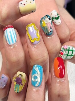 イレブンネイルズ(11nails)の写真/カラーの組み合わせがかわいい！世界にひとつだけの“わたし色”ネイルを楽しもう♪