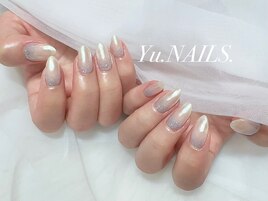 春ネイル◎ミラーグラデーション