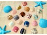 フット★再来★デザイン10選【親指アート】¥8000→¥6,200フットバス付き