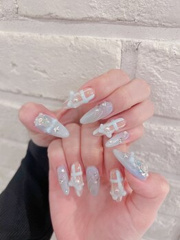 ジューシーネイル 天神店(Juicynail)/ブルーチェックネイル