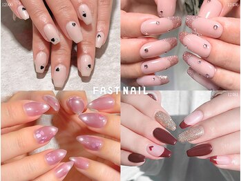 ファストネイル 越谷レイクタウン店(FAST NAIL)の写真/【オフ込み¥4860~】ワンホン/韓国/ニュアンスなどモテ可愛デザインが豊富♪フラッシュマグネットネイルも◎