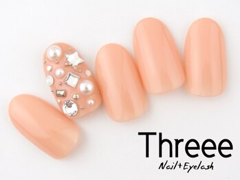スリーネイルプラスアイラッシュ(Threee Nail+Eyelash)/ビッグストーン×パール