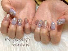 ルア(lua.)/ビジューネイル＊10月マンスリー