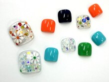 ネイルサロン クイール 小山店(NAIL SALON QUILL)/ラメコート×フラワーアート