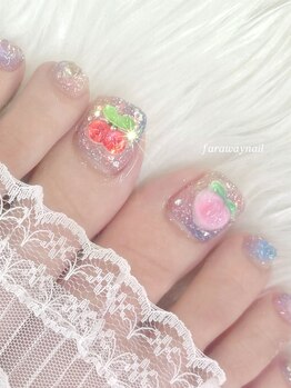 ファラウェイネイル(Faraway nail)/レインボーネイル☆