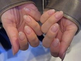 ベージュストーンネイル