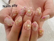 ネイルズアリー 立川店(Nails ally)/ドライフラワー×クリアフラワー
