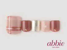 ネイルサロン アビー グランデュオ蒲田店(abbie)/ピンクチェック フット ￥11880