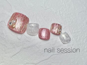 ネイルセッション(nail session)/シャーベットピンクフット