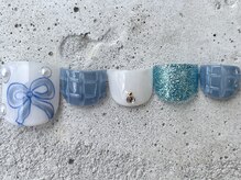 フリークネイル(FREAK Nail)/パールワンホンリボンFOOT 12000