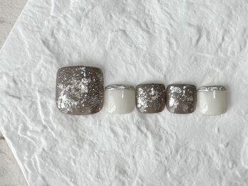 リライトネイル(Relight nail)/モノトーン×キラキラネイル☆