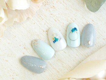 ルシェルアイ/押し花フラワー☆くすみカラー