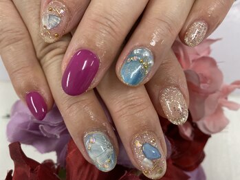 デコルネイル(Decor nail)/【武内】春コンテスト6番　お花