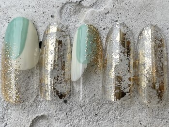 フリークネイル(FREAK Nail)/クリアフィルムピスタチオ ¥6500