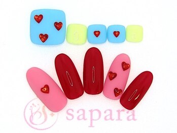 津田沼ネイルサロン サパラ(sapara)/ハンドフットセット定額¥11,499