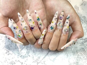 レシャン クラベル(Leschon clavel)の写真/【スカルプつけ放題◆¥14300】アート・パーツが豊富♪トレンドデザイン、持ち込み等…何でもお任せ下さい！