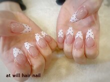 アット ウィル ヘアー ネイル(at will hair nail)/ドットフレンチネイル